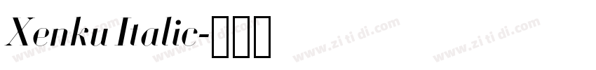 Xenku Italic字体转换
